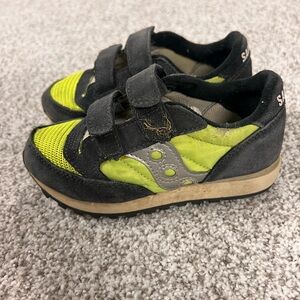 Saucony Kids' Lime and Black Sneakers